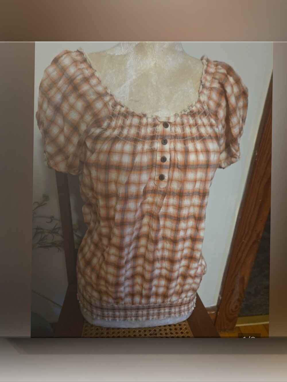 Maurices  Peasant Blouse Size Lg